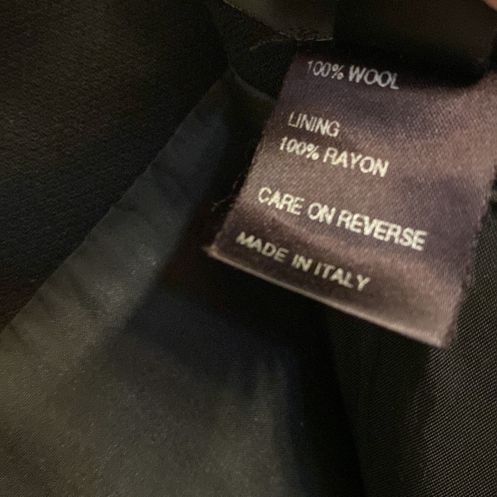 Griffith Gray For St. John Solid Black 100% Wool … - image 6